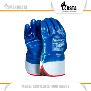 خرید آنلاین و استعلام قیمت دستکش ایمنی ضد مواد نفتی ARMFLEX 27-998 کاستا با روکش کامل نیتریل،